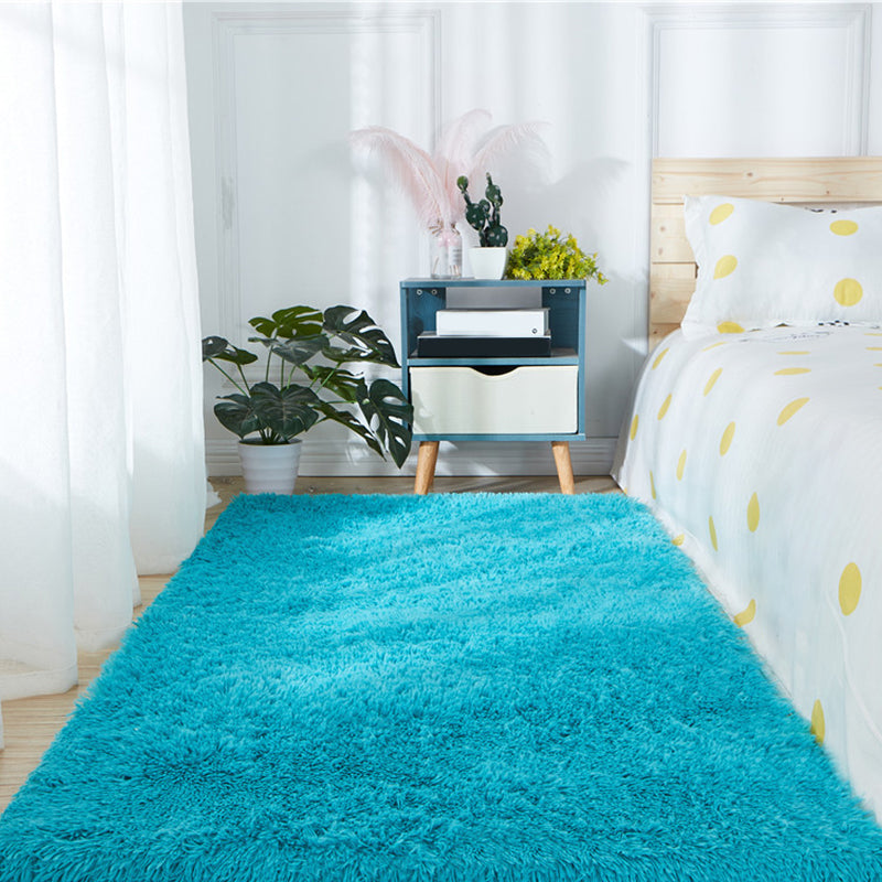 Simplicity Bedroom Area Rug Multi-Colored Plain Rug Shaggy Pet Friendly Anti-Slip Vacuum-Cleaning Rug Royal Blue Clearhalo 'Area Rug' 'Casual' 'Rugs' Rug' 2257630