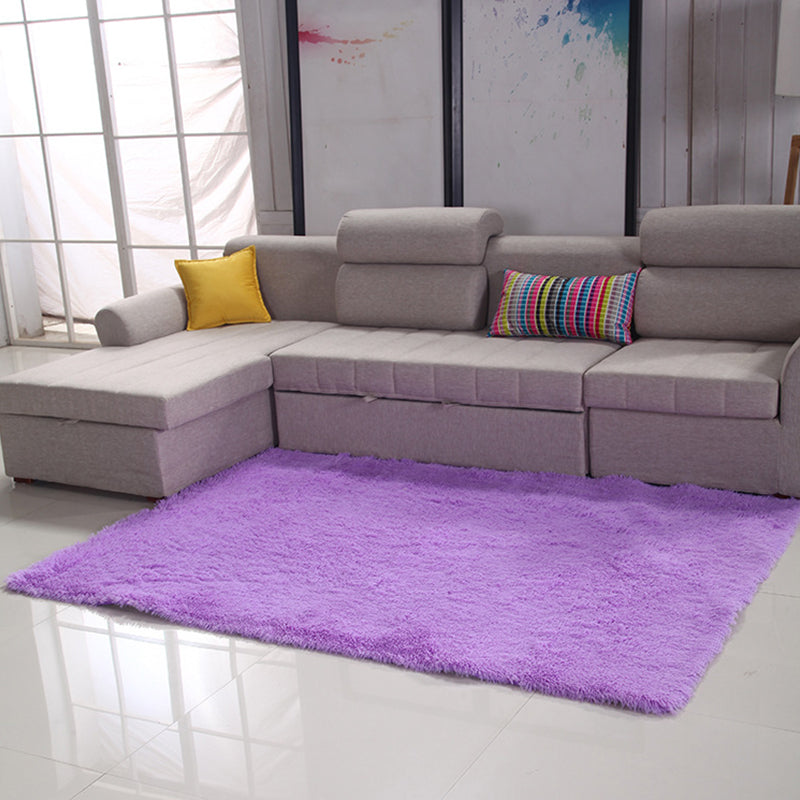 Simple Plain Rug Multicolor Artificial Wool Rug Anti-Slip Pet Friendly ...