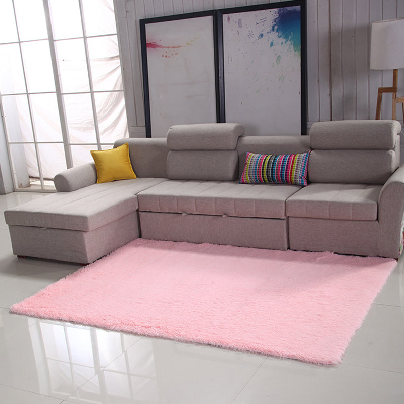 Simple Plain Rug Multicolor Artificial Wool Rug Anti-Slip Pet Friendly Rug for Living Room Pink Clearhalo 'Area Rug' 'Casual' 'Rugs' Rug' 2257638