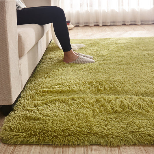 Classic Solid Color Rug Multi Colored Modern Area Carpet Faux Wool Easy Care Rug for Home Green Clearhalo 'Area Rug' 'Casual' 'Rugs' Rug' 2257645