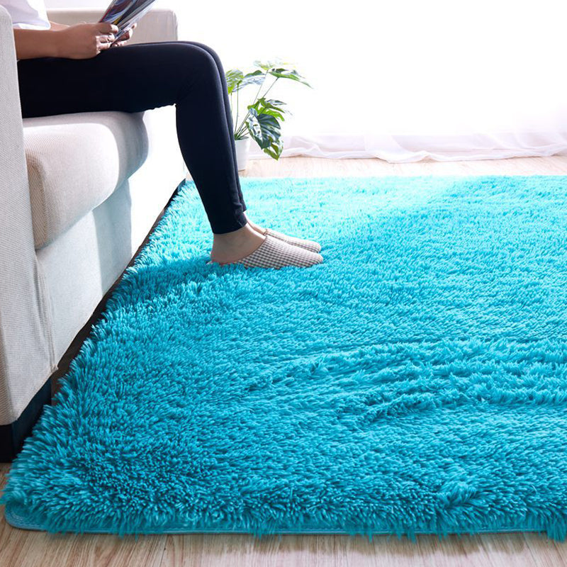Classic Solid Color Rug Multi Colored Modern Area Carpet Faux Wool Easy Care Rug for Home Sky Blue Clearhalo 'Area Rug' 'Casual' 'Rugs' Rug' 2257650