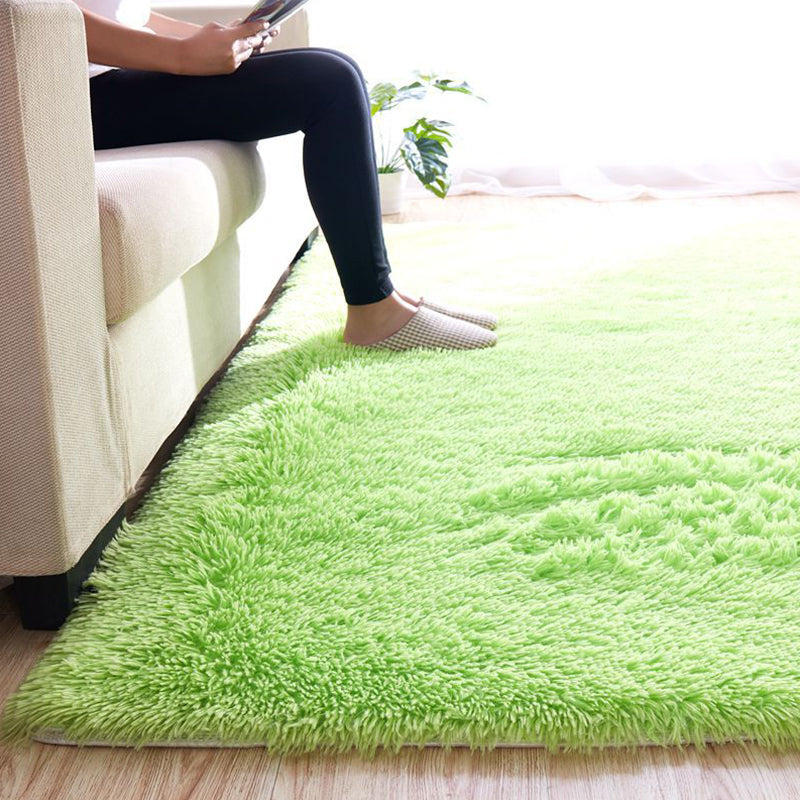 Classic Solid Color Rug Multi Colored Modern Area Carpet Faux Wool Easy Care Rug for Home Fruit Green Clearhalo 'Area Rug' 'Casual' 'Rugs' Rug' 2257652