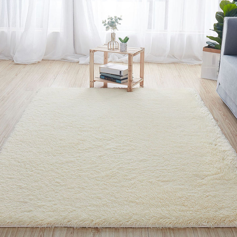 Comfort Solid Color Rug Multi-Color Scandinavian Carpet Plush Stain Resistant Anti-Slip Backing Machine Washable Rug for Home Beige Clearhalo 'Area Rug' 'Casual' 'Rugs' Rug' 2257690