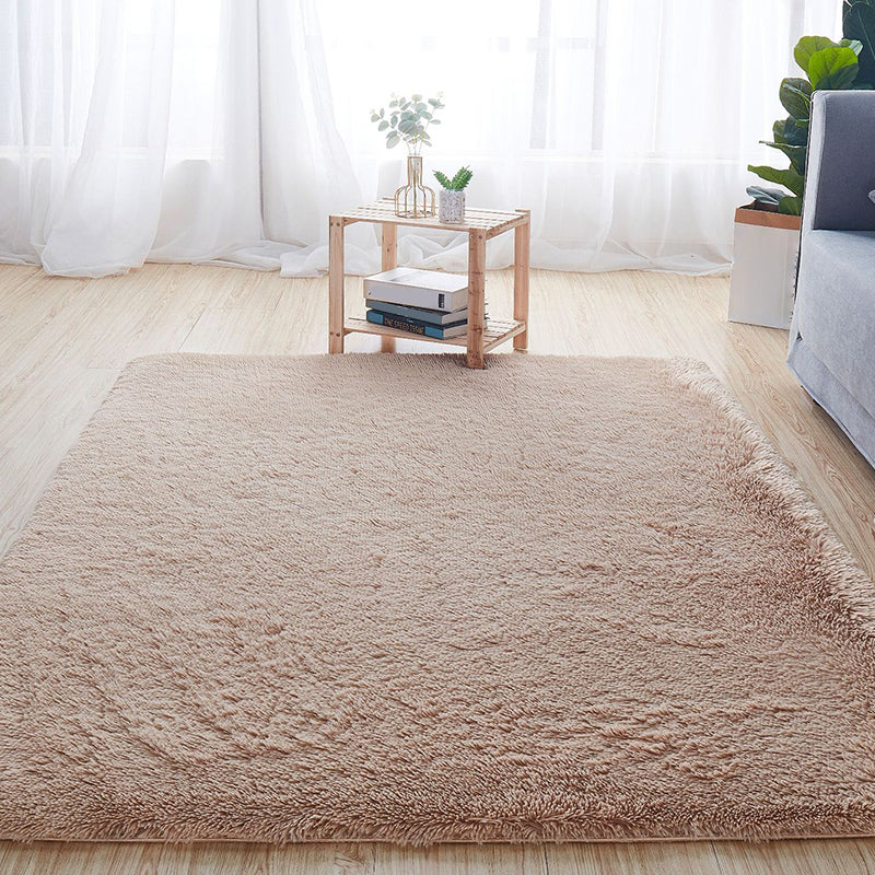 Comfort Solid Color Rug Multi-Color Scandinavian Carpet Plush Stain Resistant Anti-Slip Backing Machine Washable Rug for Home Camel Clearhalo 'Area Rug' 'Casual' 'Rugs' Rug' 2257698
