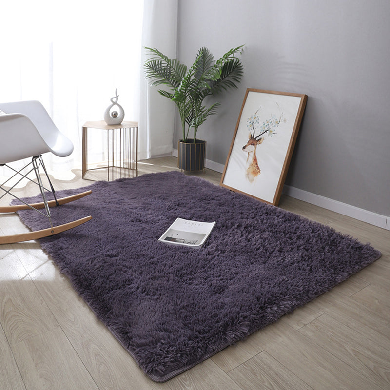 Natural Minimalist Rug Multicolor Plain Rug Anti-Slip Backing Pet Friendly Stain Resistant Rug for Drawing Room Dark Purple Clearhalo 'Area Rug' 'Casual' 'Rugs' Rug' 2257709