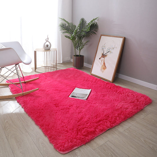Natural Minimalist Rug Multicolor Plain Rug Anti-Slip Backing Pet Friendly Stain Resistant Rug for Drawing Room Rose Red Clearhalo 'Area Rug' 'Casual' 'Rugs' Rug' 2257718
