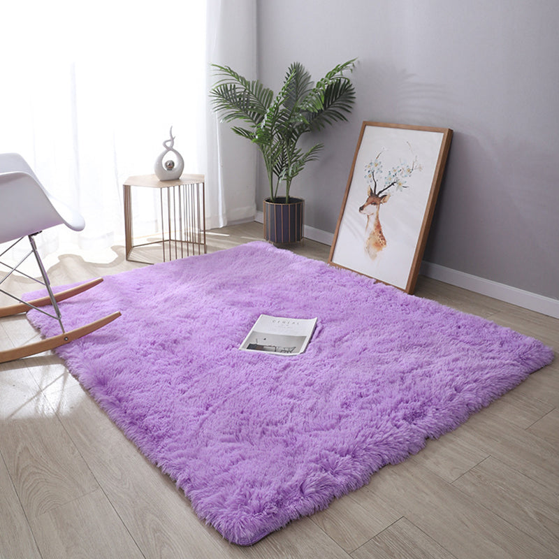 Natural Minimalist Rug Multicolor Plain Rug Anti-Slip Backing Pet Friendly Stain Resistant Rug for Drawing Room Light Purple Clearhalo 'Area Rug' 'Casual' 'Rugs' Rug' 2257719