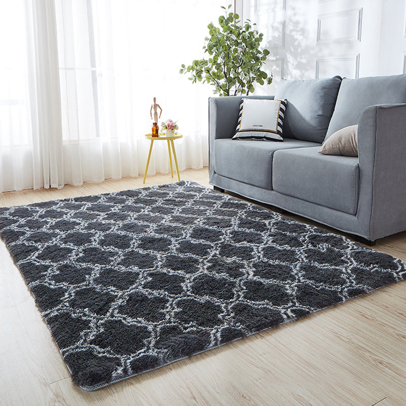 Multi-Color Graphic Rug Artificial Wool Casual Carpet Anti-Slip Stain Resistant Pet Friendly Rug for Living Room Black Clearhalo 'Area Rug' 'Casual' 'Rugs' Rug' 2257730