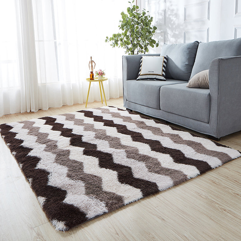 Multi-Color Graphic Rug Artificial Wool Casual Carpet Anti-Slip Stain Resistant Pet Friendly Rug for Living Room Brown Clearhalo 'Area Rug' 'Casual' 'Rugs' Rug' 2257737