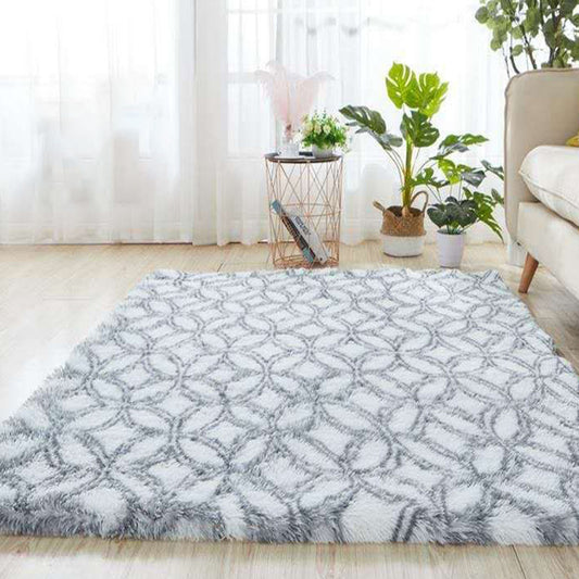 Multicolor Home Decoration Rug Casual Tie Dye Graphic Print Carpet Plush Stain Resistant Pet Friendly Non-Slip Rug Gray-White Clearhalo 'Area Rug' 'Casual' 'Rugs' Rug' 2257772
