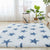 Multicolor Home Decoration Rug Casual Tie Dye Graphic Print Carpet Plush Stain Resistant Pet Friendly Non-Slip Rug White-Blue Clearhalo 'Area Rug' 'Casual' 'Rugs' Rug' 2257775