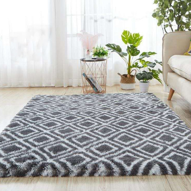 Multicolor Home Decoration Rug Casual Tie Dye Graphic Print Carpet Plush Stain Resistant Pet Friendly Non-Slip Rug Dark Gray Clearhalo 'Area Rug' 'Casual' 'Rugs' Rug' 2257777