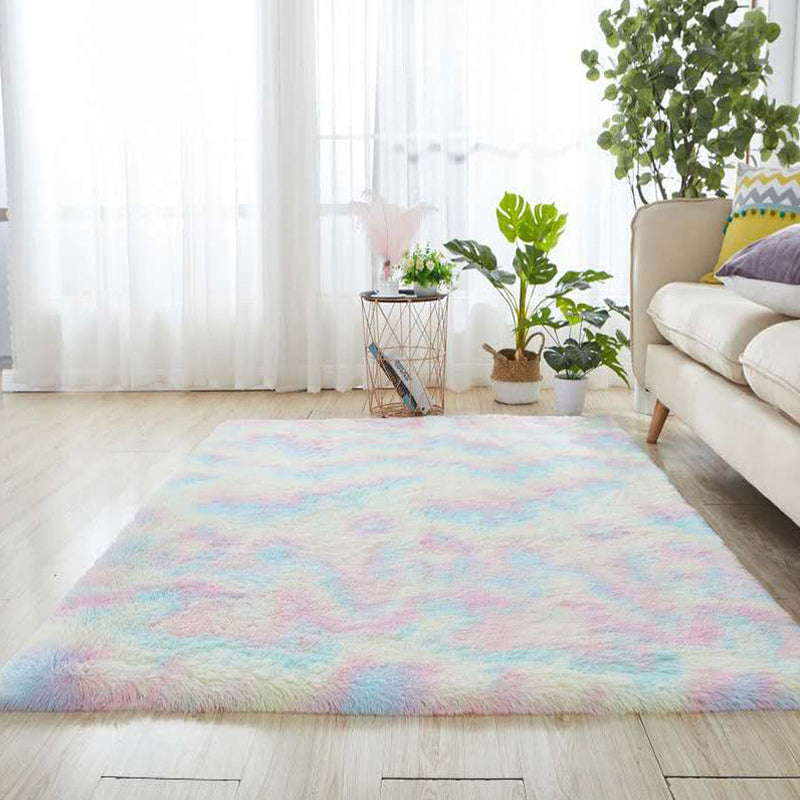 Multicolor Home Decoration Rug Casual Tie Dye Graphic Print Carpet Plush Stain Resistant Pet Friendly Non-Slip Rug Pink-Yellow Clearhalo 'Area Rug' 'Casual' 'Rugs' Rug' 2257779