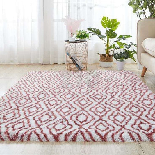 Multicolor Home Decoration Rug Casual Tie Dye Graphic Print Carpet Plush Stain Resistant Pet Friendly Non-Slip Rug Red-White Clearhalo 'Area Rug' 'Casual' 'Rugs' Rug' 2257781