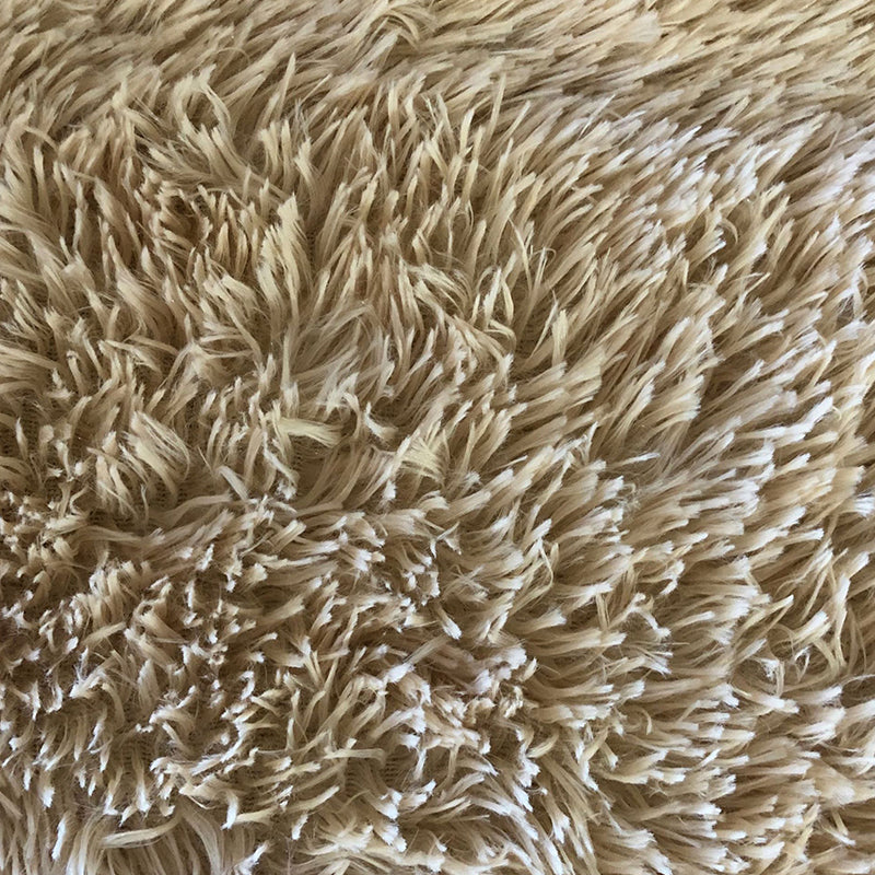 Modern Living Room Rug Multi-Colored Plain Rug Faux Wool Pet Friendly Machine Washable Non-Slip Rug Beige 3'11" x 3'11" Clearhalo 'Area Rug' 'Casual' 'Rugs' Rug' 2257788