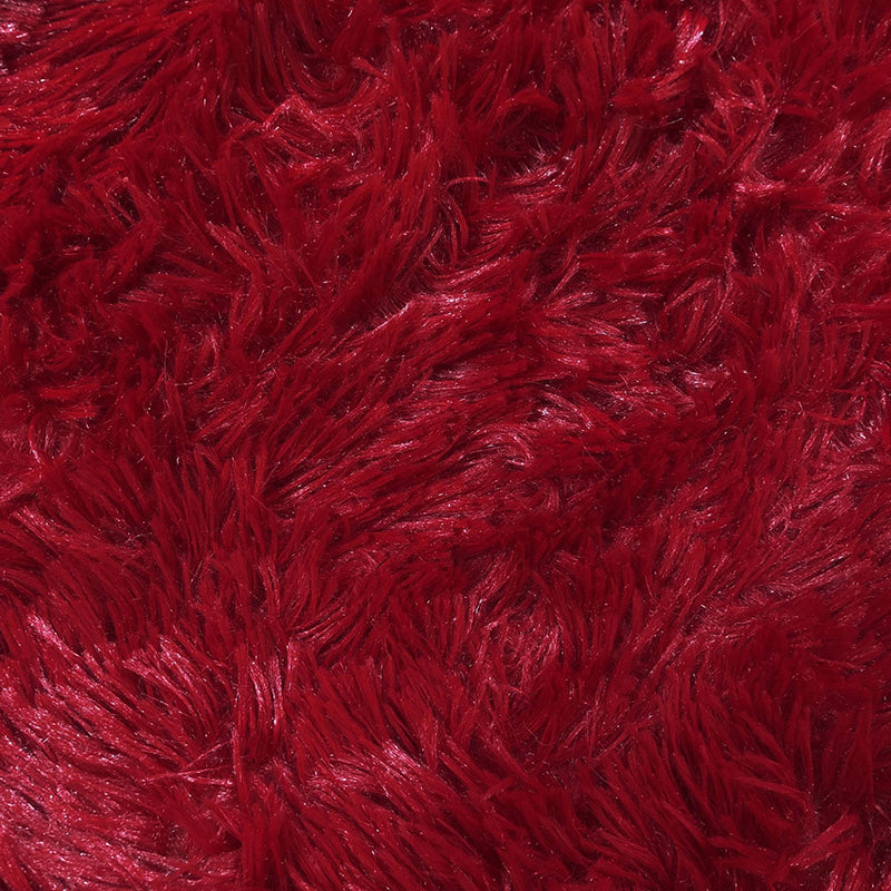 Modern Living Room Rug Multi-Colored Plain Rug Faux Wool Pet Friendly Machine Washable Non-Slip Rug Burgundy Clearhalo 'Area Rug' 'Casual' 'Rugs' Rug' 2257793