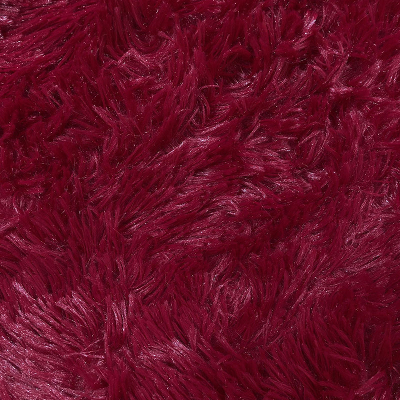 Modern Living Room Rug Multi-Colored Plain Rug Faux Wool Pet Friendly Machine Washable Non-Slip Rug Dark Red Clearhalo 'Area Rug' 'Casual' 'Rugs' Rug' 2257794