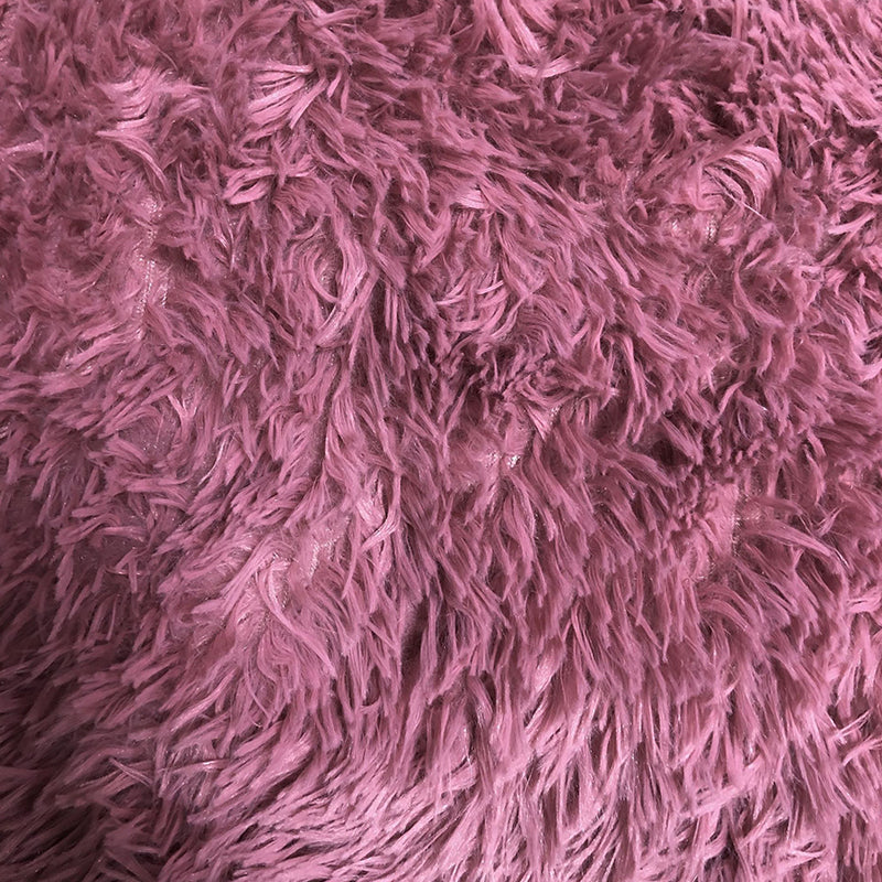 Modern Living Room Rug Multi-Colored Plain Rug Faux Wool Pet Friendly Machine Washable Non-Slip Rug Dark Pink Clearhalo 'Area Rug' 'Casual' 'Rugs' Rug' 2257795