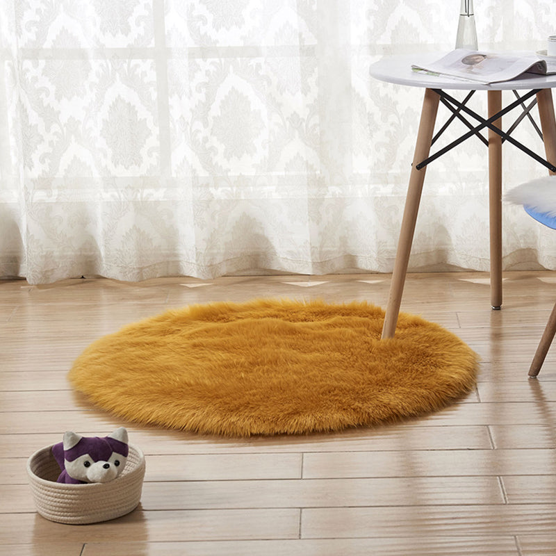 Relaxing Nordic Rug Multi-Color Plain Carpet Easy Care Shaggy Rug for Girls Bedroom Camel Clearhalo 'Area Rug' 'Casual' 'Rugs' Rug' 2257817