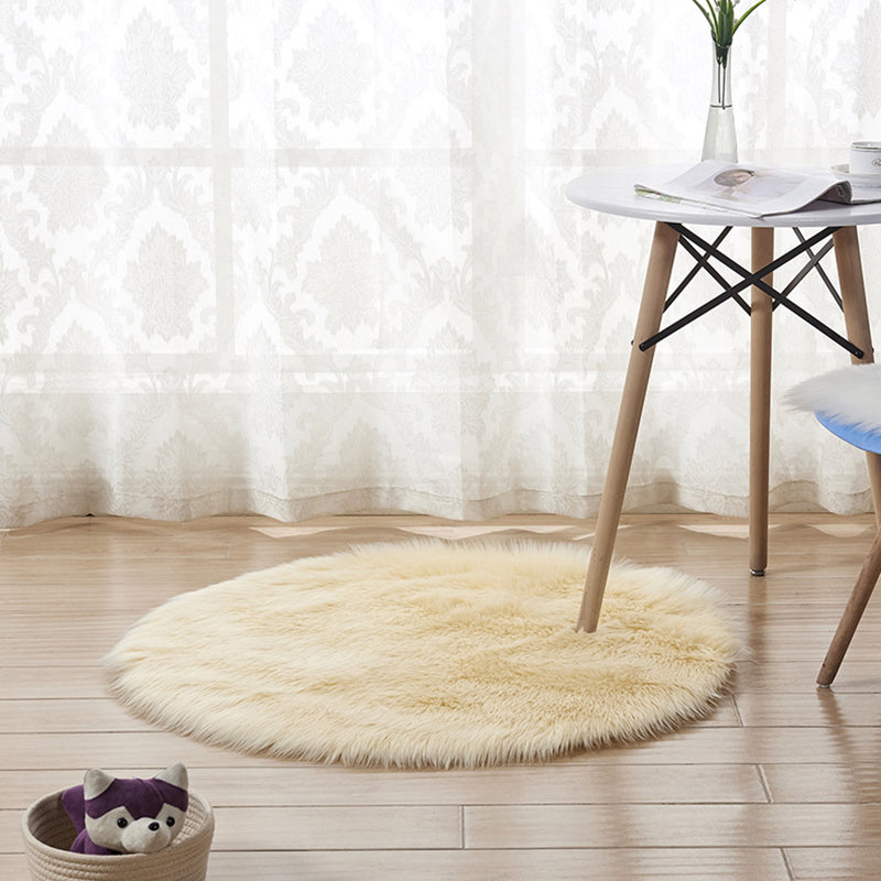 Relaxing Nordic Rug Multi-Color Plain Carpet Easy Care Shaggy Rug for Girls Bedroom Yellow Clearhalo 'Area Rug' 'Casual' 'Rugs' Rug' 2257819