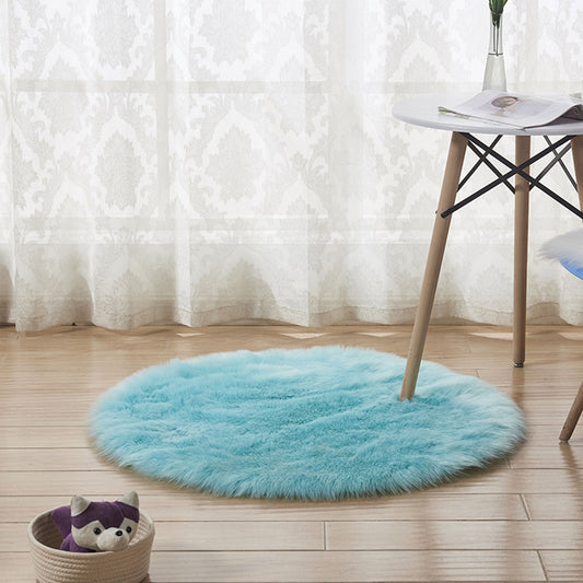 Relaxing Nordic Rug Multi-Color Plain Carpet Easy Care Shaggy Rug for Girls Bedroom Light Blue Clearhalo 'Area Rug' 'Casual' 'Rugs' Rug' 2257826