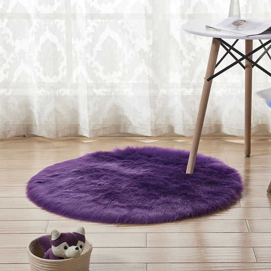 Relaxing Nordic Rug Multi-Color Plain Carpet Easy Care Shaggy Rug for Girls Bedroom Purple Clearhalo 'Area Rug' 'Casual' 'Rugs' Rug' 2257827