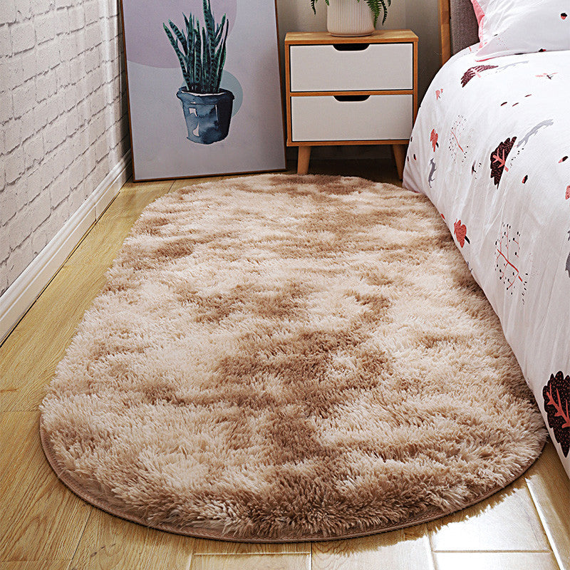 Casual Tie-Dye Rug Multi-Color Plush Carpet Machine Washable Anti-Slip Stain Resistant Rug for Bedroom Khaki Clearhalo 'Area Rug' 'Casual' 'Rugs' Rug' 2257840