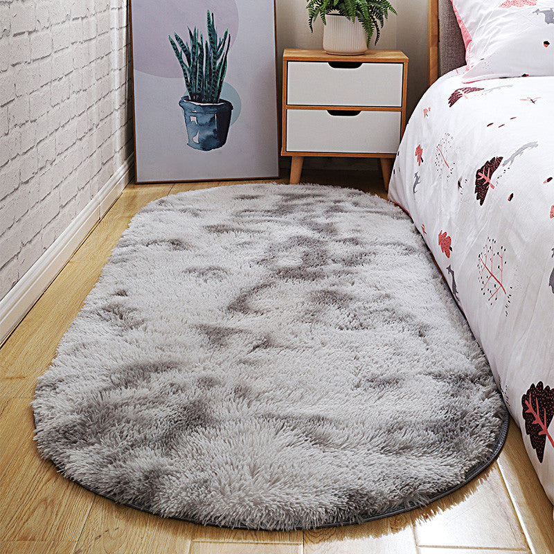 Casual Tie-Dye Rug Multi-Color Plush Carpet Machine Washable Anti-Slip Stain Resistant Rug for Bedroom Light Gray Clearhalo 'Area Rug' 'Casual' 'Rugs' Rug' 2257842