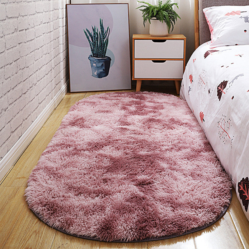 Casual Tie-Dye Rug Multi-Color Plush Carpet Machine Washable Anti-Slip Stain Resistant Rug for Bedroom Purple-Pink Clearhalo 'Area Rug' 'Casual' 'Rugs' Rug' 2257845