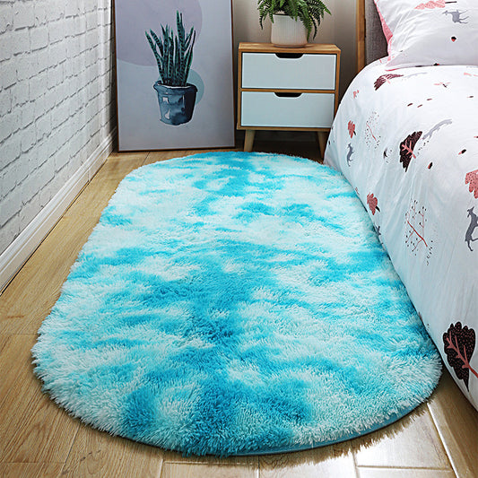 Casual Tie-Dye Rug Multi-Color Plush Carpet Machine Washable Anti-Slip Stain Resistant Rug for Bedroom Sky Blue Clearhalo 'Area Rug' 'Casual' 'Rugs' Rug' 2257849