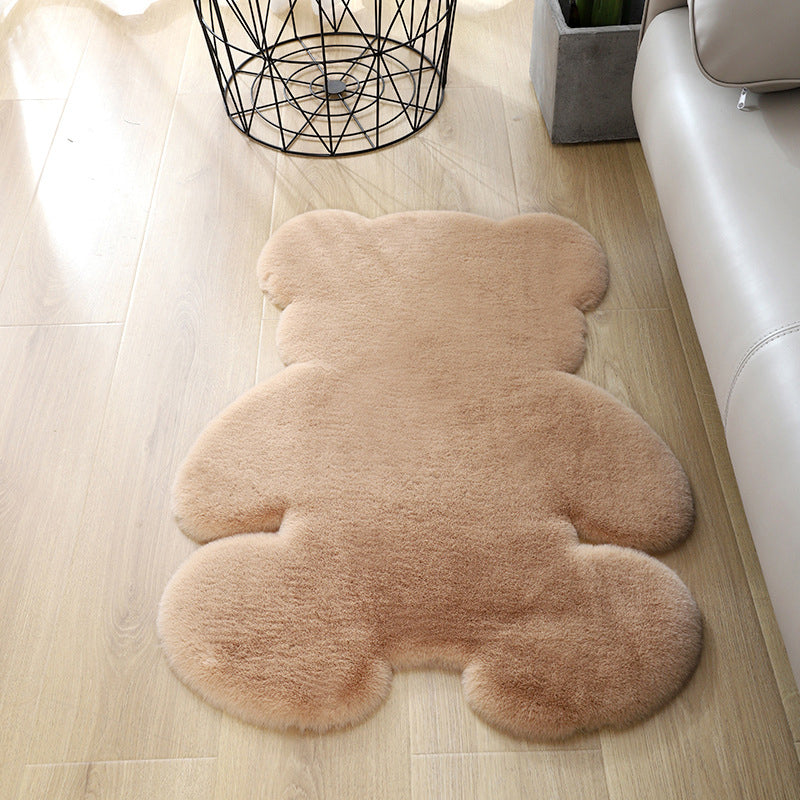 Bear Shaped Plain Rug Multicolor Cartoon Rug Artificial Wool Easy Care Rug for Kids Bedroom Clearhalo 'Area Rug' 'Casual' 'Rugs' Rug' 2257850