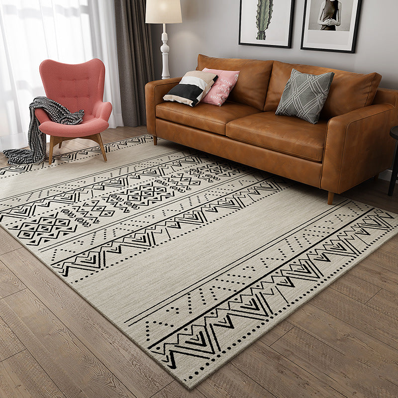 Primitive Tribal Rug Multicolor Geometry Carpet Anti-Slip Backing Washable Stain Resistant Area Rug for Bedroom Beige Clearhalo 'Area Rug' 'Rugs' 'Southwestern' Rug' 2257957