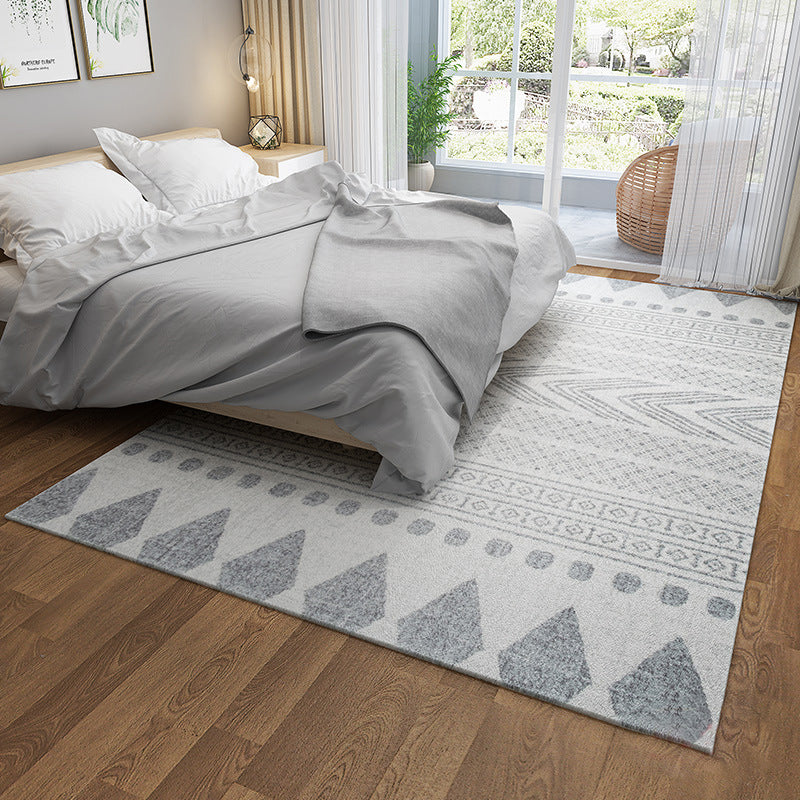 Primitive Tribal Rug Multicolor Geometry Carpet Anti-Slip Backing Washable Stain Resistant Area Rug for Bedroom Light Gray Clearhalo 'Area Rug' 'Rugs' 'Southwestern' Rug' 2257963