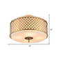 Drum Metal Flush Mount Lamp Classic 4/5 Lights Living Room Ceiling Lighting in Brass, 16"/19.5" Wide Clearhalo 'Ceiling Lights' 'Close To Ceiling Lights' 'Close to ceiling' 'Flush mount' Lighting' 225941