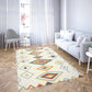 Decorative Rhombus Pattern Rug Multi-Colored Indonesian Rug Polyester Machine Washable Stain Resistant Anti-Slip Rug for Room Beige Clearhalo 'Area Rug' 'Rugs' 'Southwestern' Rug' 2262477