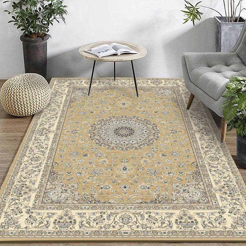Bohemian Home Area Rug Multi Colored Print Rug Polypropylene Non-Slip Washable Stain Resistant Indoor Rug Yellow Clearhalo 'Area Rug' 'Bohemian' 'Rugs' Rug' 2262494