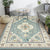 Bohemian Home Area Rug Multi Colored Print Rug Polypropylene Non-Slip Washable Stain Resistant Indoor Rug Blue-Green Clearhalo 'Area Rug' 'Bohemian' 'Rugs' Rug' 2262505