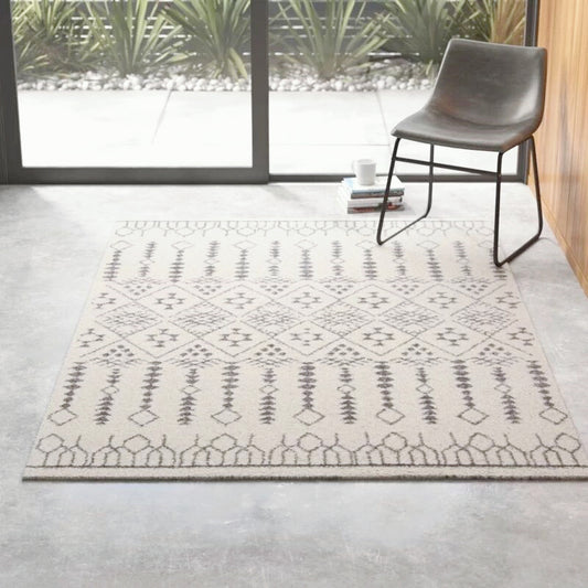Original Tribal Patterned Rug Multicolor Americana Carpet Polyester Pet-Friendly Non-Slip Stain Resistant Rug for Home Gray-White Clearhalo 'Area Rug' 'Bohemian' 'Rugs' Rug' 2262510