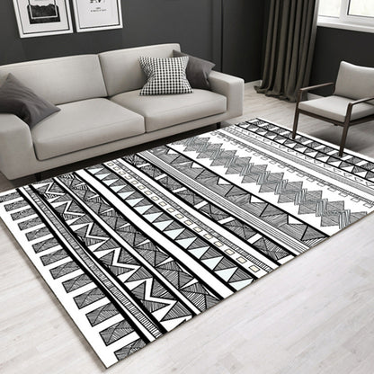 Simplicity Seamless Pattern Rug Multi Color Bohemian Rug Nylon Anti-Slip Stain Resistant Pet-Friendly Rug for Decoration Gray-White Clearhalo 'Area Rug' 'Bohemian' 'Rugs' Rug' 2262527