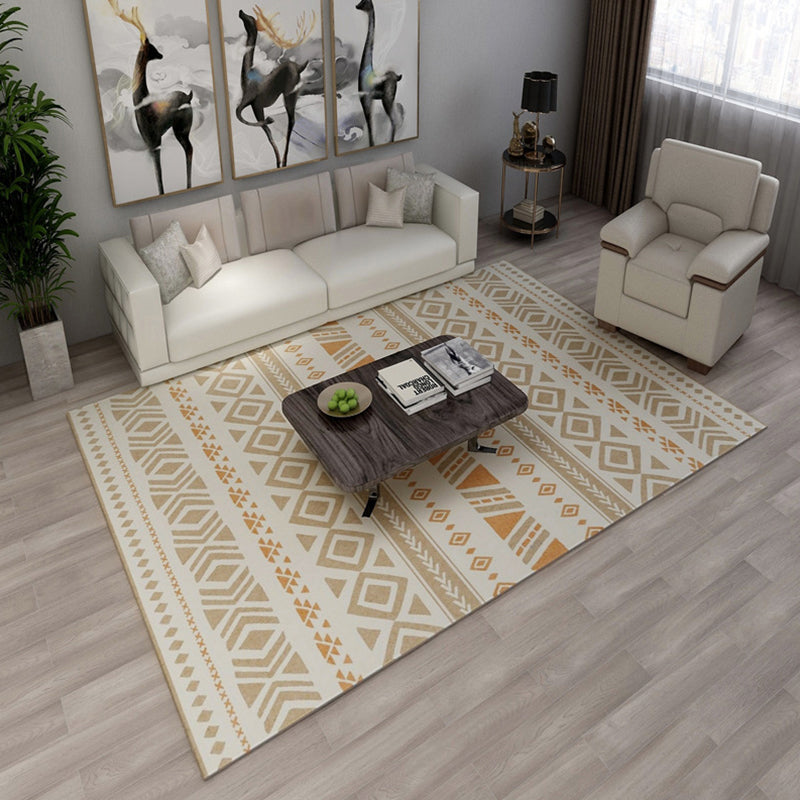 Classic Multi-Color Southwestern Rug Polyester Geometry Rug Stain Resistant Non-Slip Pet-Friendly Rug for Living Room Yellow Clearhalo 'Area Rug' 'Rugs' 'Southwestern' Rug' 2262541