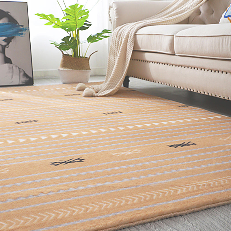 Minimalist Bohemian Rug Multicolor Seamless Pattern Rug Washable Stain Resistant Non-Slip Backing Rug for Bedroom Camel Clearhalo 'Area Rug' 'Bohemian' 'Rugs' Rug' 2262549