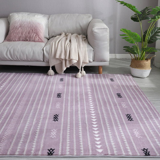 Minimalist Bohemian Rug Multicolor Seamless Pattern Rug Washable Stain Resistant Non-Slip Backing Rug for Bedroom Purple Clearhalo 'Area Rug' 'Bohemian' 'Rugs' Rug' 2262553