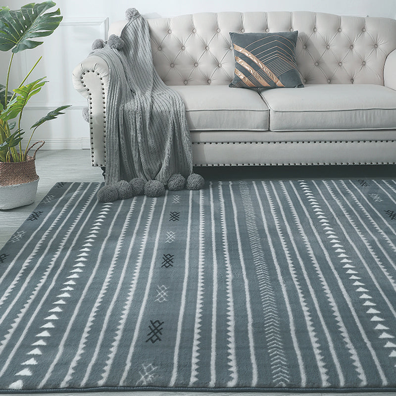 Minimalist Bohemian Rug Multicolor Seamless Pattern Rug Washable Stain Resistant Non-Slip Backing Rug for Bedroom Dark Gray Clearhalo 'Area Rug' 'Bohemian' 'Rugs' Rug' 2262558