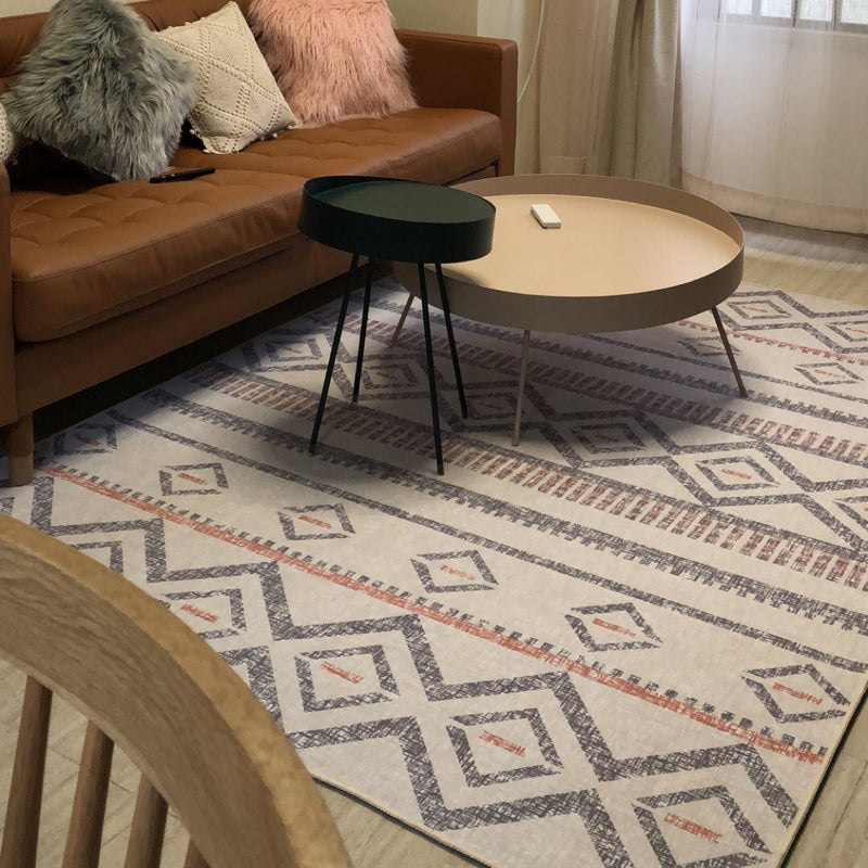 Nostalgic Native American Rug Multi-Colored Geometric Rug Stain Resistant Washable Anti-Slip Backing Rug for Decoration Apricot Clearhalo 'Area Rug' 'Bohemian' 'Rugs' Rug' 2262581