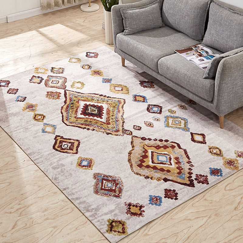 Moroccan Living Room Rug Multi-Color Geometric Print Rug Synthetics Anti-Slip Backing Stain Resistant Pet Friendly Rug Brown Clearhalo 'Area Rug' 'Bohemian' 'Rugs' Rug' 2262588