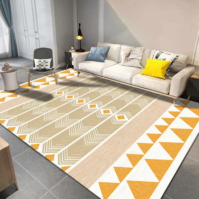 Moroccan Living Room Rug Multi-Color Geometric Print Rug Synthetics Anti-Slip Backing Stain Resistant Pet Friendly Rug Yellow Clearhalo 'Area Rug' 'Bohemian' 'Rugs' Rug' 2262591