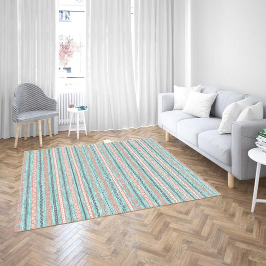 Moroccan Living Room Rug Multi-Color Geometric Print Rug Synthetics Anti-Slip Backing Stain Resistant Pet Friendly Rug Green Clearhalo 'Area Rug' 'Bohemian' 'Rugs' Rug' 2262593