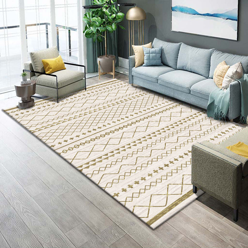 Festive Multicolor Print Rug Polypropylene Bohemian Area Rug Machine Washable Pet Friendly Non-Slip Rug for Drawing Room Light Yellow Clearhalo 'Area Rug' 'Bohemian' 'Rugs' Rug' 2262597