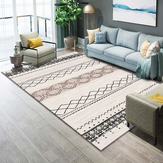 Festive Multicolor Print Rug Polypropylene Bohemian Area Rug Machine Washable Pet Friendly Non-Slip Rug for Drawing Room Light Brown Clearhalo 'Area Rug' 'Bohemian' 'Rugs' Rug' 2262601