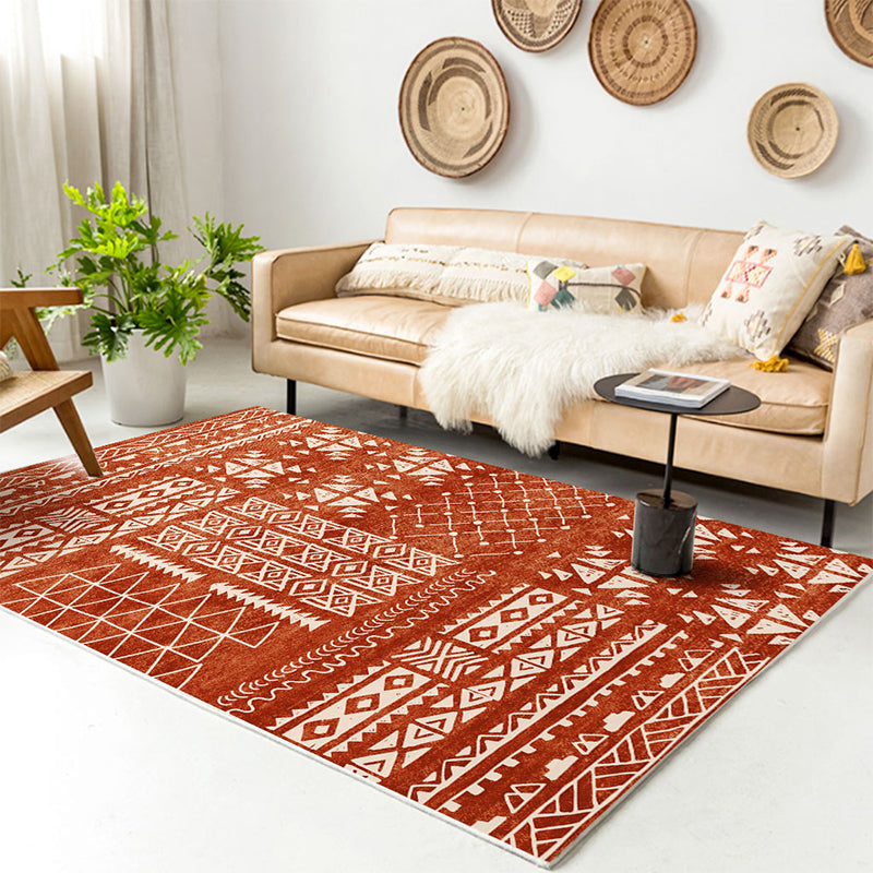 Retro Indian Style Rug Multi Color Geometric Carpet Pet Friendly Anti-Slip Stain Resistant Rug for Home Decoration Clearhalo 'Area Rug' 'Rugs' 'Southwestern' Rug' 2262609